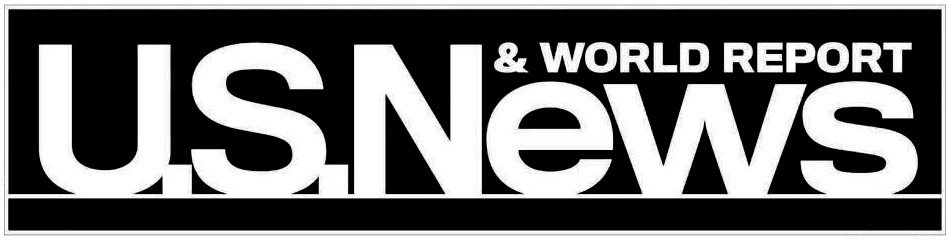 Black and white logo with the text "U.S. News & World Report" in bold letters, highlighting excellence in fields like pain management NYC and physical therapy NYC.