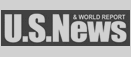 The logo of U.S. News & World Report, featuring bold white text on a dark background, stands out much like top-notch physical therapy NYC clinics do, offering clarity and focus amidst the bustling cityscape.